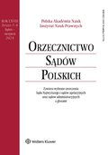 Orzecznictwo Sądów Polskich – e-wydanie – 7-8/2024