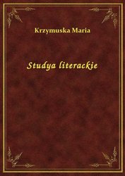 : Studya literackie - ebook