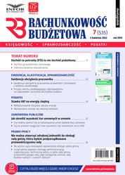 : Rachunkowość Budżetowa - e-wydanie – 7/2022