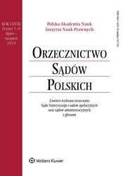 : Orzecznictwo Sądów Polskich - e-wydanie – 7-8/2024