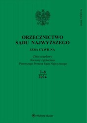 : Orzecznictwo Sądu Najwyższego. Izba Cywilna - e-wydanie – 7-8/2024