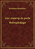 List otwarty do posła Bobrzyńskiego - ebook