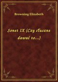 Sonet IX (Czy słuszne dawać to...) - ebook