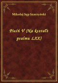 Pieśń V (Na kształt psalmu LXX) - ebook