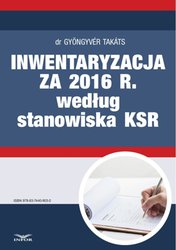 : Inwentaryzacja za 2016 r. według stanowiska KSR - ebook