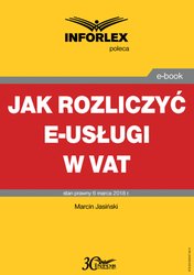 : Jak rozliczyć e-usługi w VAT - ebook