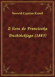 : Z listu do Franciszka Duchińskiego (1883) - ebook