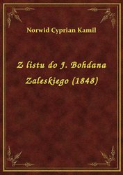 : Z listu do J. Bohdana Zaleskiego (1848) - ebook