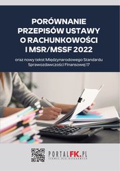 : Porównanie przepisów ustawy o rachunkowości i MSR/MSSF 2021/2022 - ebook
